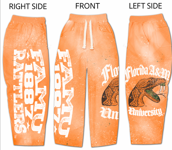Orange Florida A&M University Lifestyle Sweatpants