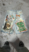 FAMU Hand Painted Denim Shorts