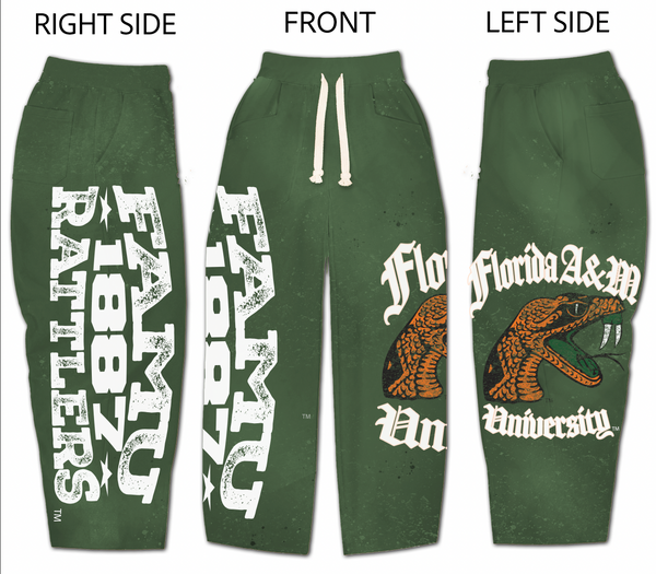 Green Florida A&M University Lifestyle Sweatpants