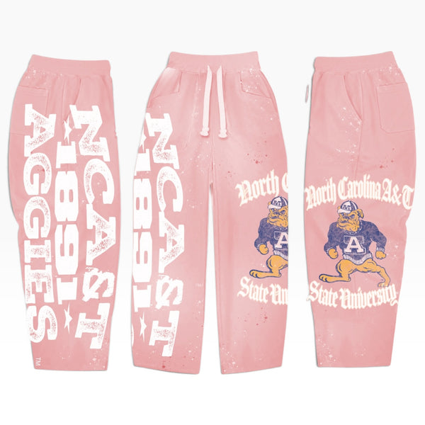 Pink NC A&T Lifestyle Sweatpants